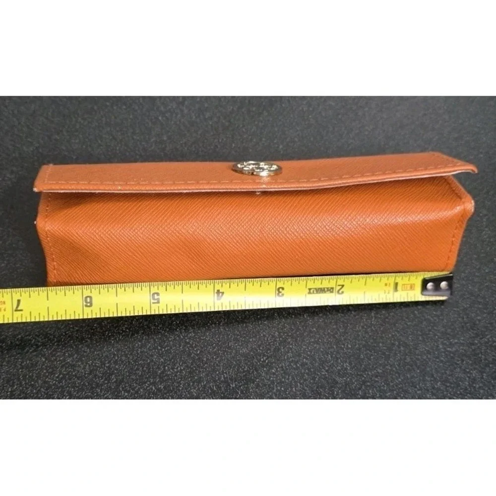 TORY BURCH ORANGE SMALL AUTHENTIC EYEGLASSES CASE EUC‎